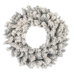 Vickerman A193730 30" Frosted Silver Artificial Christmas Wreath Unlit