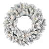 Vickerman A193731LED 30" Frosted Silver Artificial Christmas Wreath Warm White Dura-Lit Led Lights