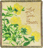 Decorative Cotton Throw LOVE YOU FOREVER – 50x60 Inch by Manual Woodworkers