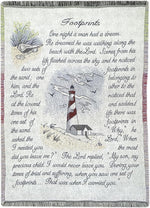 2.5-Layer Throw Cotton Footprints Design – 46x60 inch by Manual Woodworkers