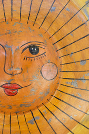 Recycled Metal Sun Face Wall Décor – 18.5