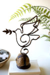 Handcrafted Metal Peace Dove Sculpture – Kalalou – 14"t