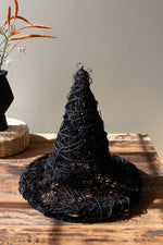 Kalalou Painted Twig Witch Hat – Black Halloween Decor