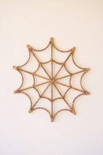 Kalalou Seagrass and Iron Spider Web – Halloween Wall Decor