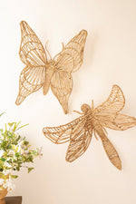Woven dragonfly wall hanging