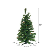 Vickerman A801004 3' Cheyenne Pine Artificial Christmas Tree Clear Dura-Lit Mini Lights