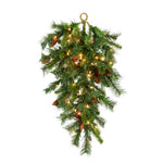 Vickerman A801010 42" Cheyenne Artificial Christmas Teardrop Clear Dura-Lit Incandescent Lights