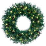 Vickerman A801031LED 30" Cheyenne Pine Artificial Christmas Wreath Warm White LED Lights