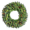 Vickerman A801025LED 24" Cheyenne Pine Artificial Christmas Wreath Warm White LED Lights