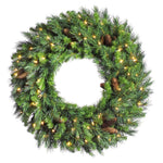 Vickerman A801025LED 24" Cheyenne Pine Artificial Christmas Wreath Warm White LED Lights