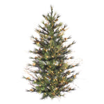 Vickerman A801891 2' Mixed Country Pine Artificial Christmas Wall Tree Clear Dura-Lit Mini Lights