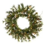 Vickerman A801825LED 24" Mixed Country Pine Artificial Christmas Wreath Warm White Dura-lit LED Lights