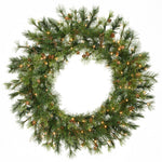 Vickerman A801837 36" Mixed Country Pine Artificial Christmas Wreath Clear Dura-lit Incandescent Lights