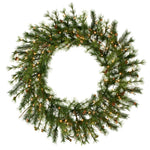 Vickerman A801849 48" Mixed Country Pine Artificial Christmas Wreath Clear Dura-Lit Incandescent Lights