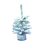 Vickerman A804309-6 9" Flocked Mini Pine Artificial Christmas Tree Set Of 6