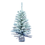 Vickerman A804318-2 18" Flocked Mini Pine Artificial Christmas Tree Set Of 2