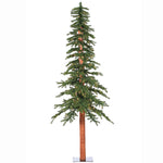Vickerman 7' x 44" Natural Alpine Artificial Christmas Tree Warm White LED Lights.