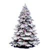 Vickerman A806368 6.5' Flocked Alaskan Pine Artificial Christmas Tree Multi-Colored Dura-Lit Lights