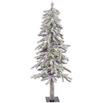 Vickerman A807442LED 4' Flocked Alpine Artificial Christmas Tree Multi-Colored Led Dura-Lit Lights