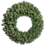 Vickerman A808824 24" Douglas Fir Artificial Christmas Wreath Clear Dura-lit Incandescent Mini Lights