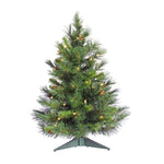 Vickerman A801001 2' Cheyenne Pine Artificial Christmas Tree Clear Dura-Lit Mini Lights