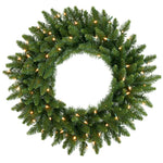 Vickerman A861022 20" Camdon Fir Artificial Christmas Wreath Clear Dura-lit Incandescent Mini Lights