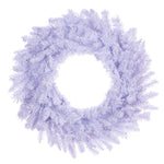 Vickerman A893930 30" Flocked White Wreath with 196 PVC Tips Unlit