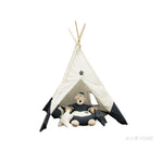 Old Modern Handicrafts Kids Fabric Play Tent – Pinewood Frame, 4x4 ft Base, Indoor Camping Fun