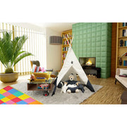 Old Modern Handicrafts Kids Fabric Play Tent – Pinewood Frame, 4x4 ft Base, Indoor Camping Fun