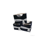 Old Modern Handicrafts Anne Home Set of 3 Foldable Fabric Storage Baskets – Lidless Nesting Organizers