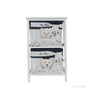 Anne Home Kids Storage Cabinet with Bear Drawers – White Wood Frame