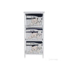 Anne Home Tall Kids Storage Cabinet with Bear Drawers – 3-Tier White Organizer