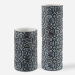 Uttermost 18098 Baltra Bronze Patina Vases Set Of 2 with Verdigris Glaze