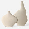 Uttermost 18140 Duostacked Matte White Ceramic Vases – Set of 2