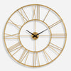 Uttermost 06466 Keyann Brass Wall Clock, Gold