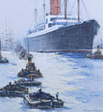 Old Modern Handicrafts AF02S The Cunard Liner Carpathia Outward Bound-Canvas Art