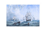 Old Modern Handicrafts AF03S The Channel fleet in heavy weather - Canvas Print