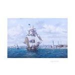 Old Modern Handicrafts Whaler 'Lexington' Leaving Nantucket Canvas Print – Russ Kramer 19th-Century Maritime Art 35x23 in