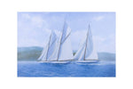 Sailing Yachts Mariquita, Moonbeam, Cambria Racing at Regates Royales-Canvas Art