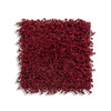 Square swatch of red textured fabric on a white background