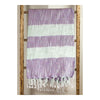 Lavender and White Cotton Throw – 50 x 60 Blanket