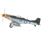 Old Modern Handicrafts 1943 Grey Mustang P-51 Model – 1:40 Handcrafted Iron Fighter Plane with Spinning Propeller, 12.25" Length