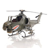 U.S. Army Gunship Helicopter Model 4.75" H – 1:46 Iron Frame By Old Modern Handicrafts