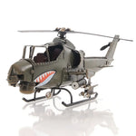 U.S. Army Gunship Helicopter Model 4.75" H – 1:46 Iron Frame By Old Modern Handicrafts