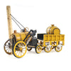 Vintage Steam Locomotive Model – Yellow Iron Train Replica – 1829 Design – 12.5in Height