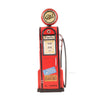 Antique Gas Pump Model with Clock – Red Iron Replica Display – 21in Height