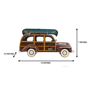 Yellow Suburban Truck Model – 1947 Vintage Iron Replica – 7in Height