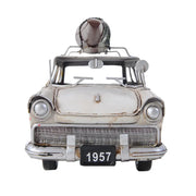 Old Modern Handicrafts 1957 Ford Woody-Look Country Squire Model – 1:15 Iron Vintage Wagon with Roof Kayak, 13.5