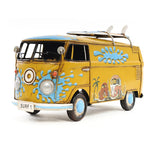 1967 Volkswagen Deluxe Bus 7.5" H – 1:18 Iron Model in Union Jack Design By Old Modern Handicrafts