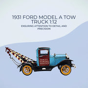 Old Modern Handicrafts 1:12 Scale 1931 Ford Model A Tow Truck – Handcrafted Iron Vintage Vehicle Replica